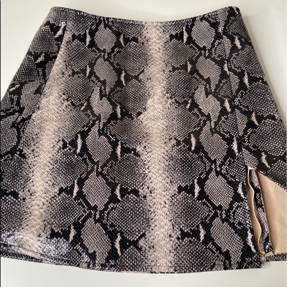 Snake print skirt